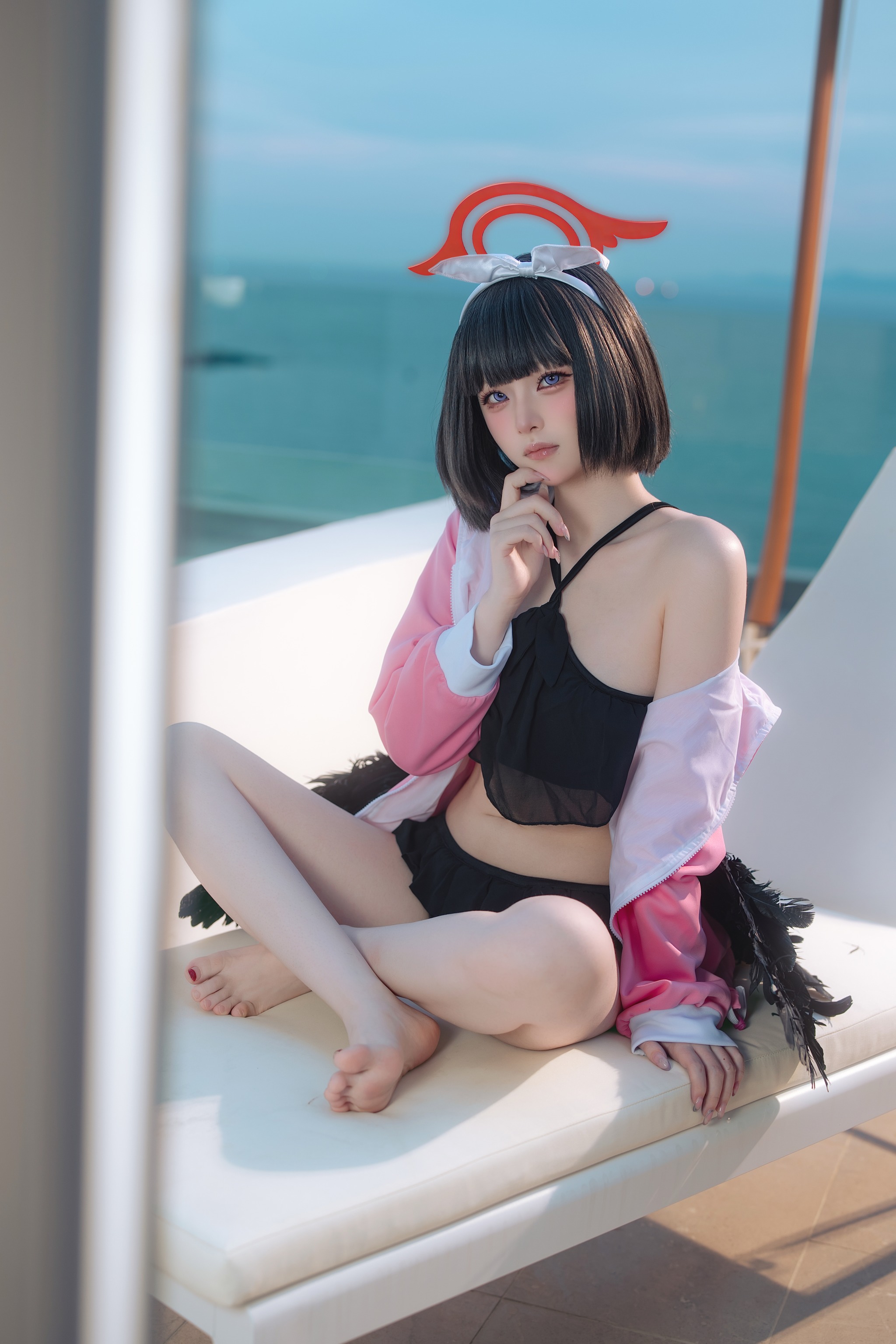 图片[1]-屿鱼 – NO.092 蔚蓝档案 静山真白泳装[30P]-XikXak